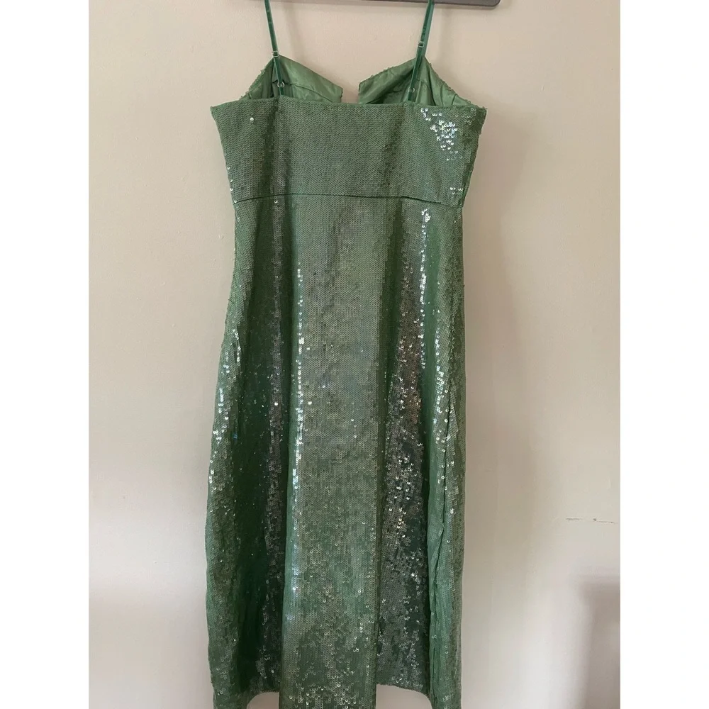 Anthropologie Green Sequin Midi Dress - Picture 10 of 10